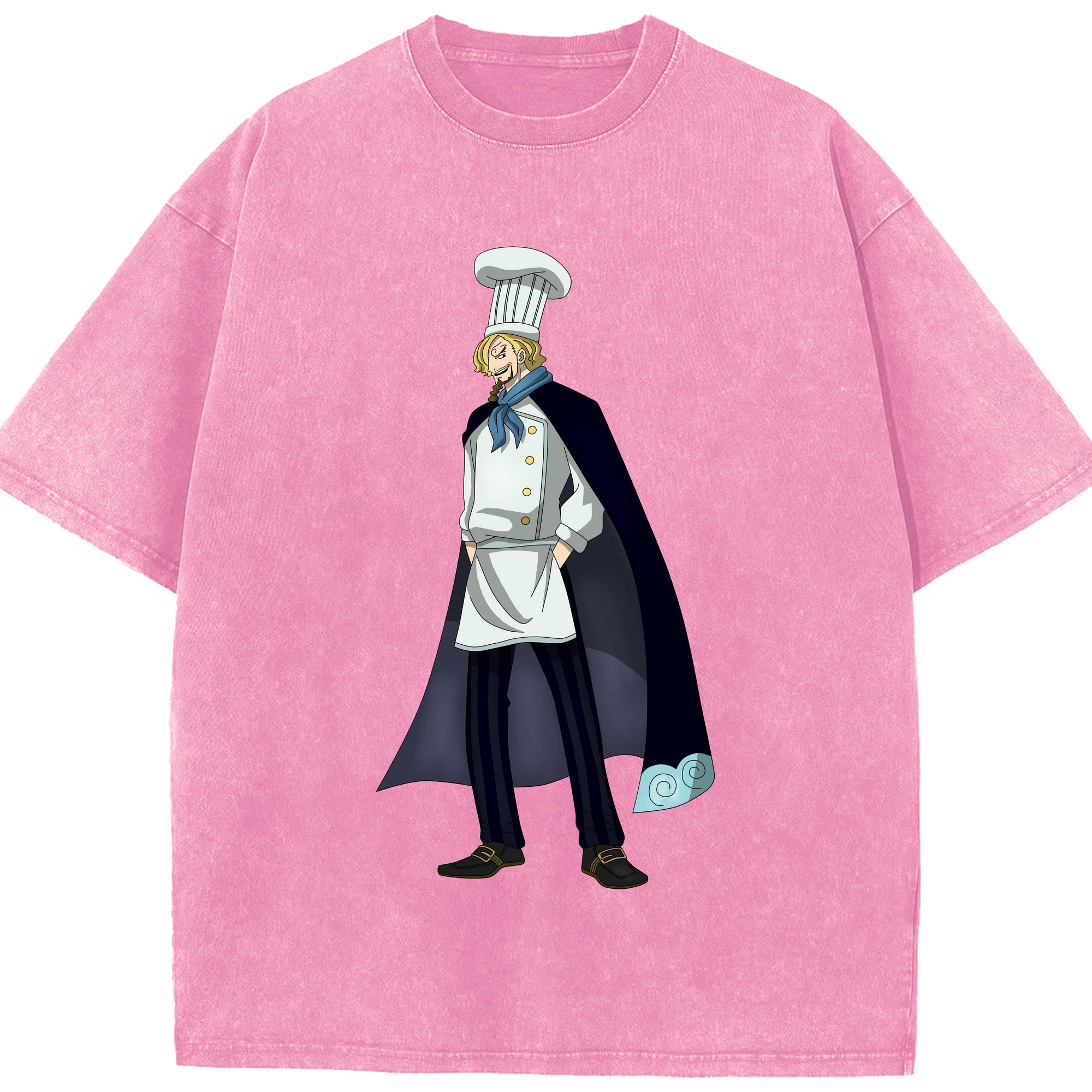 ワンピース サンジ ONE PIECE Sanji 綿100% ヴィンテージ風 半袖Tシャツ（フロントプリント）